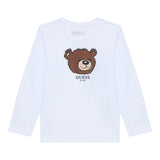Guess Shirt tinta unita Girocollo con Stampa Bianco per Neonato N5YI25K8HM4 BIANCO GUESS 