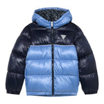Guess Giubbino Bicolore con Cappuccio Blu per Neonato N5YL00W5GY0 BLU GUESS 
