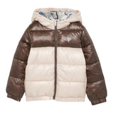 Guess Giubbino Bicolore con Zip E Cappuccio Beige per Neonato N5YL00WEGY00 BEIGE GUESS 