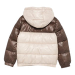 Guess Giubbino Bicolore con Zip E Cappuccio Beige per Neonato N5YL00WEGY00 BEIGE GUESS 