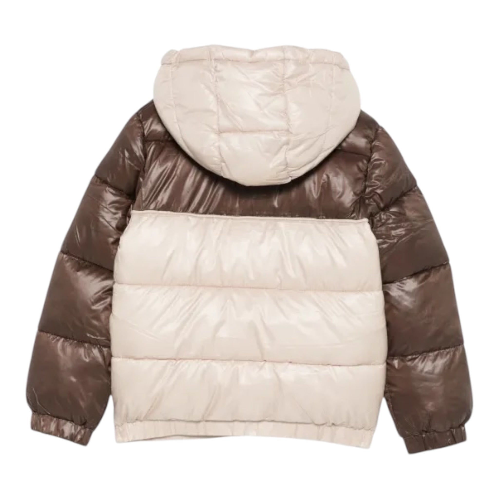 Guess Giubbino Bicolore con Zip E Cappuccio Beige per Neonato N5YL00WEGY00 BEIGE GUESS 