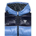 Guess Giubbino Bicolore con Zip E Cappuccio Blu per Neonato N5YL00WEGY0X BLU GUESS 