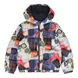Guess Giubbino Multicolor con Zip E Cappuccio Bianco per Neonato N5YL05WEGY0 BIANCO GUESS 