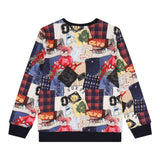 Guess Felpa tinta unita con Stampa Blu per Neonato N5YQ00KA6R44 BLU GUESS 