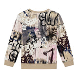 Guess Felpa tinta unita con Stampa Beige per Neonato N5YQ00KA6R4 BEIGE GUESS 