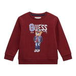 Guess Felpa Chiusa Girocollo tinta unita Bordeaux per Neonato N5YQ05KAD74 BORDEAUX GUESS 