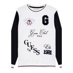 Guess Felpa Bicolore con Stampa Bianco per Neonato N5YQ07K8VA4 BIANCO GUESS 