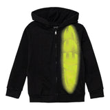 Guess Felpa tinta unita con Zip E Cappuccio Nero per Neonato N5YQ08KAD74N NERO GUESS 