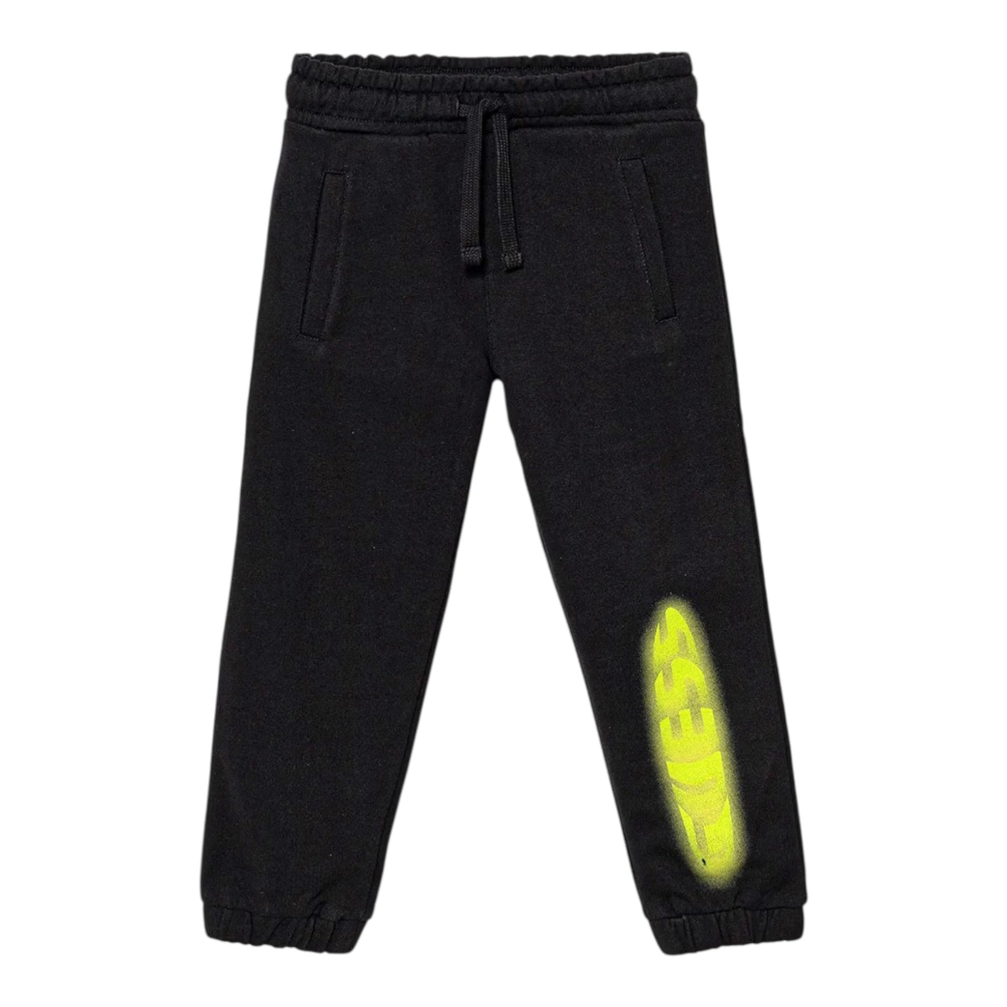Guess Pantalone Modello Tuta tinta unita con Stampa Nero per Bambino N5YQ18KAD74 NERO GUESS 