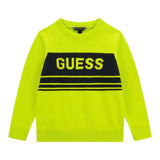 Guess Maglia tinta unita con Stampa Verde per Neonato N5YR01Z0140 VERDE GUESS 