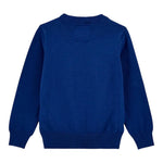 Guess Maglia Girocollo tinta unita con Ricami Blu per Neonato N5YR03Z2VV0X BLU GUESS 