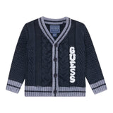 Guess Cardigan tinta unita con Logo Blu per Neonato N5YR04Z3FE0 BLU GUESS 