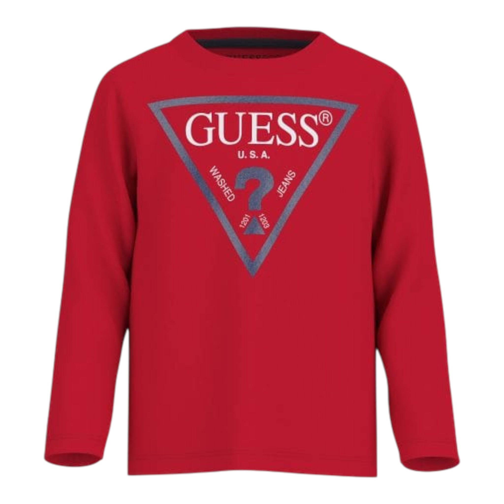 Guess Shirt tinta unita con Stampa Rosso per Neonato N84I24K8HM0 ROSSO GUESS 