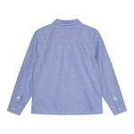 Guess Camicia tinta unita con Logo Azzurro per Bambino NRRH10W9CL0 AZZURRO GUESS 