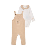 Guess Completo 2 Pezzi Body-Salopette Beige per Neonato S5YG09KW1 BEIGE GUESS 