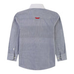 Harmont & Blaine Camicia Manica Lunga Fantasia A Righe Blu per Bambino 202JC010 BLU HARMONT & BLAINE 