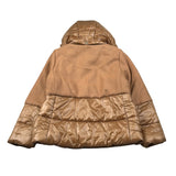 Herno Giubbino tinta unita con Cappuccio Cammello per Bambina GI000095G CAMMELLO HERNO 