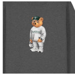 Honeygang Felpa Girocollo tinta unita con Stampa Grigio per Bambino PULLOVER GRIGIO HONEYGANG 