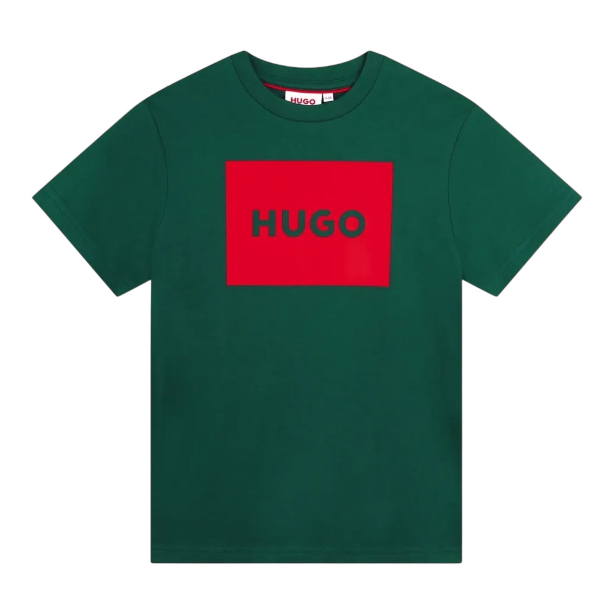 Hugo T-Shirt tinta unita con Stampa Verde per Bambino G00144 VERDE HUGO 