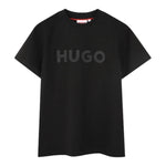 Hugo T-Shirt tinta unita con Stampa Nero per Bambino G00333 NERO HUGO 