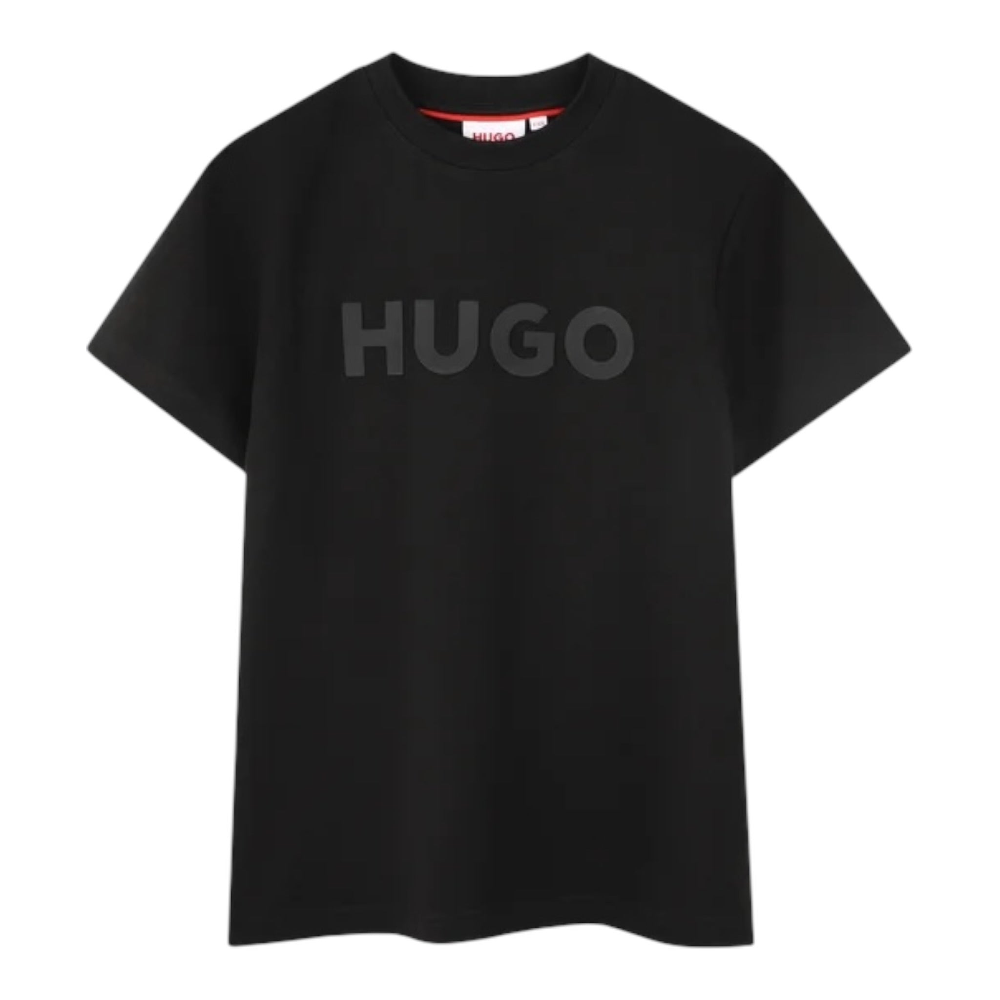 Hugo T-Shirt tinta unita con Stampa Nero per Bambino G00333 NERO HUGO 