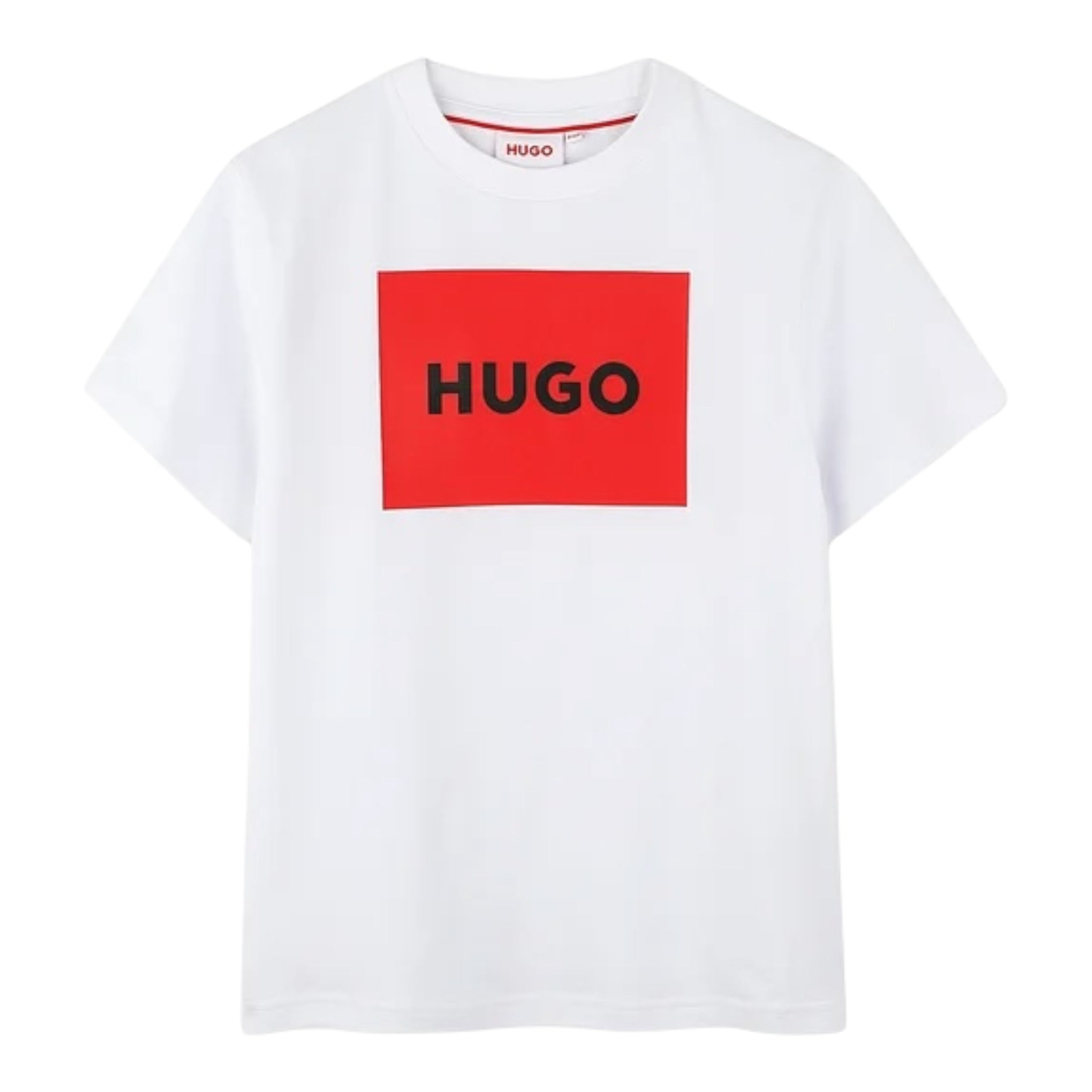 Hugo T-Shirt tinta unita con Stampa Bianco per Bambino G00334 BIANCO HUGO 