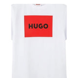 Hugo T-Shirt tinta unita con Stampa Bianco per Bambino G00334 BIANCO HUGO 