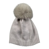 I Delfi Cappello tinta unita con Pon Pon Beige per Neonato 24A4024 BEIGE I DELFI 