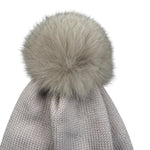 I Delfi Cappello tinta unita con Pon Pon Beige per Neonato 24A4024 BEIGE I DELFI 
