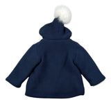 I Delfi Cappotto tinta unita con Cappuccio Blu per Neonato 24A4154 BLU I DELFI 