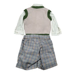 I Delfi Completo 4 Pezzi Gilet-Camicia-Bermuda-Papillon Beige per Neonato 25A6359 BEIGE I DELFI 