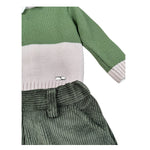I Delfi Completo 3 Pezzi Maglia-Camicia-Pantalone Verde per Neonato 25A6362B VERDE I DELFI 