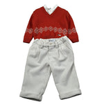 I Delfi Completo 3 Pezzi Maglia-Camicia-Pantalone Arancione per Neonato 25A6387O ARANCIONE I DELFI 
