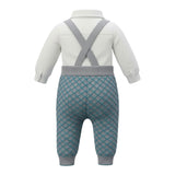 I Delfi Completo 2Pz Salopette-Camicia Bianco per Neonato 25A6468 BIANCO I DELFI 