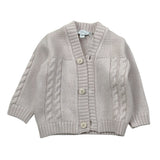 I Delfi Cardigan tinta unita con Ricami Beige per Neonato 25A6487 BEIGE I DELFI 