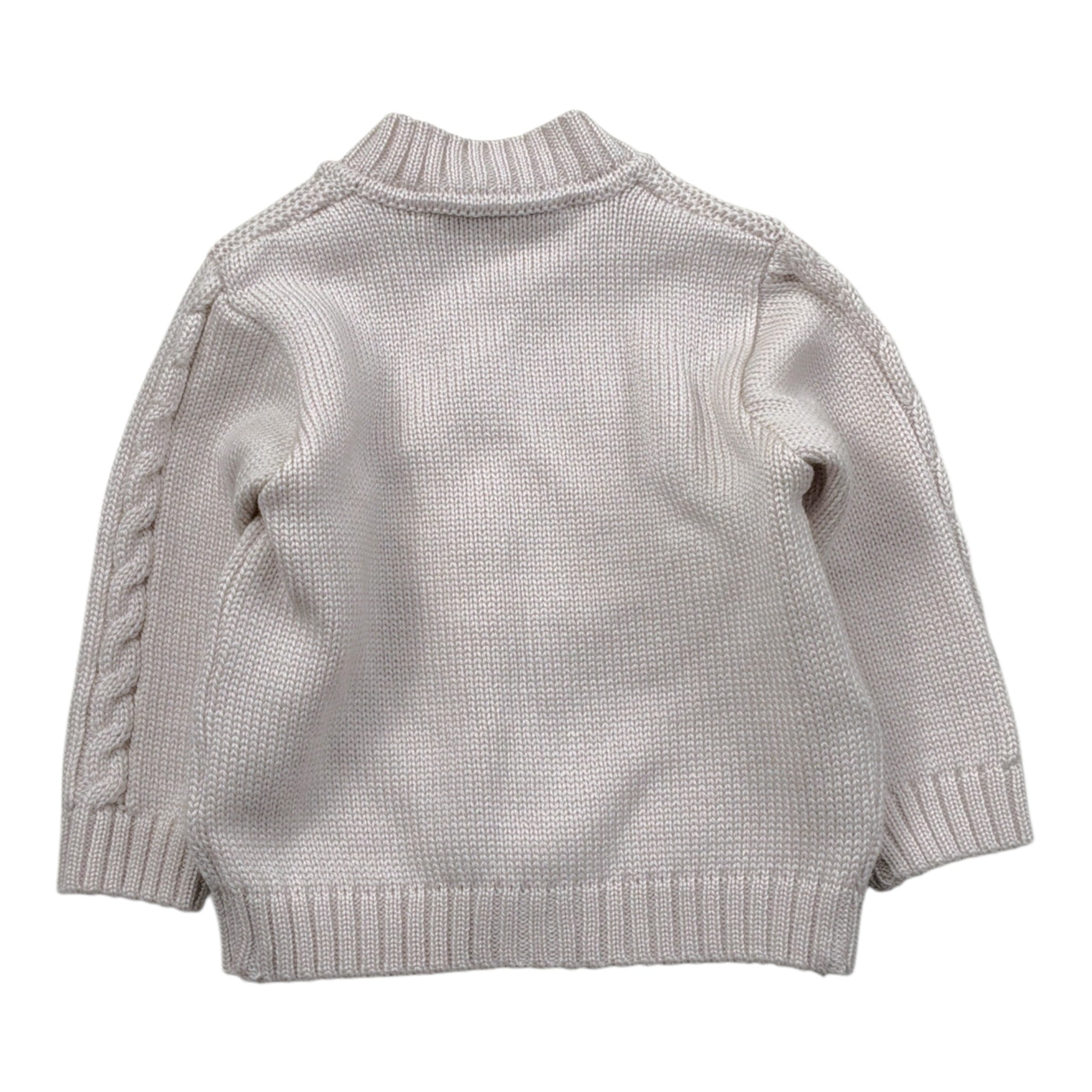 I Delfi Cardigan tinta unita con Ricami Beige per Neonato 25A6487 BEIGE I DELFI 