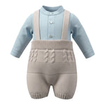 I Delfi Completo 2Pz Salopette-Camicia Azzurro per Neonato 25A6488 AZZURRO I DELFI 