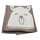 I Delfi Coperta Tinta Jnita con Ricami Beige per Neonato 25A6505 BEIGE I DELFI 