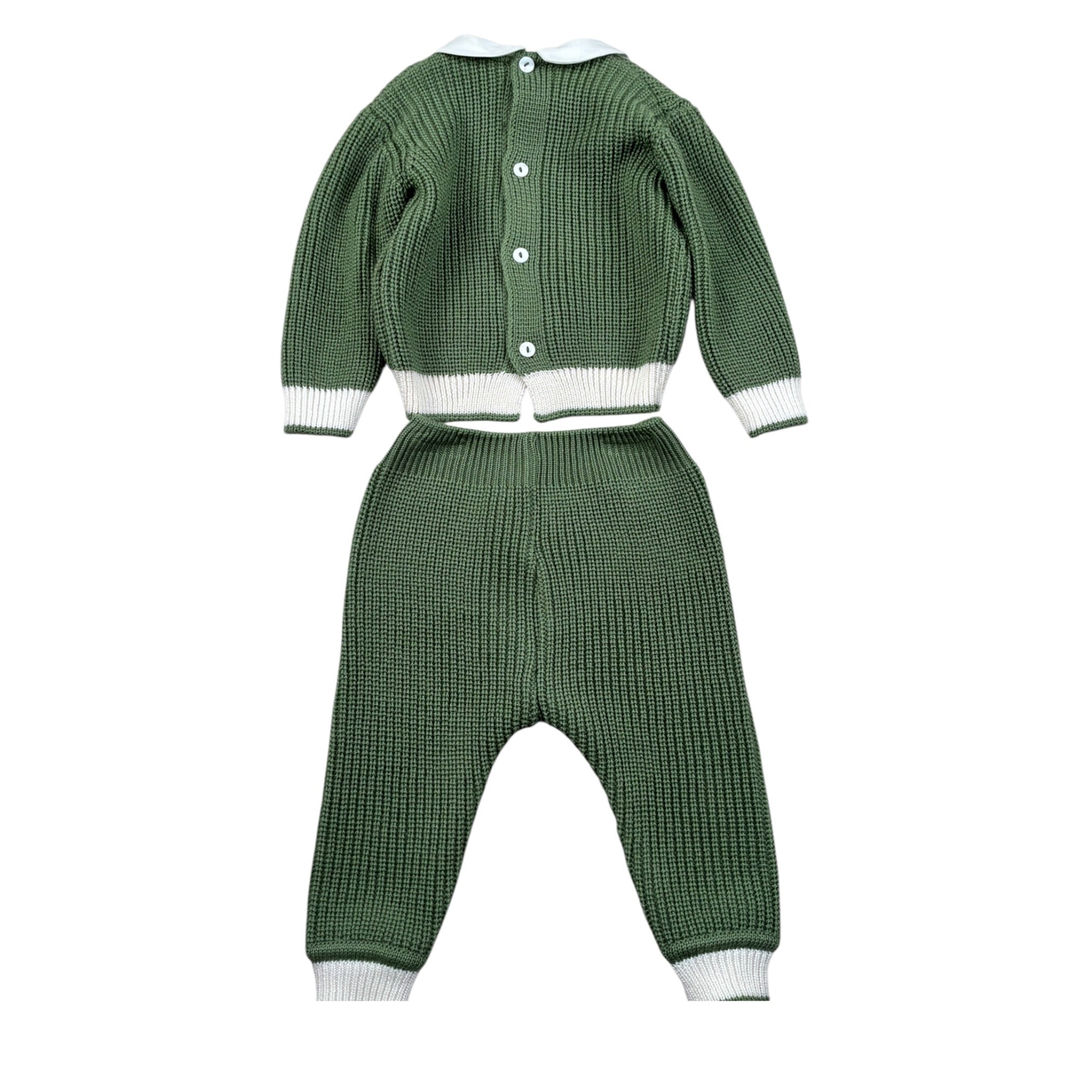 I Delfi Completo 2Pz Maglia-Pantalone Verde per Neonato 25A6551 VERDE I DELFI 