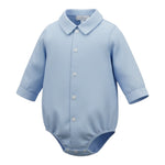 I Delfi Camicia tinta unita Modello Body Azzurro per Neonato B601 AZZURRO I DELFI 