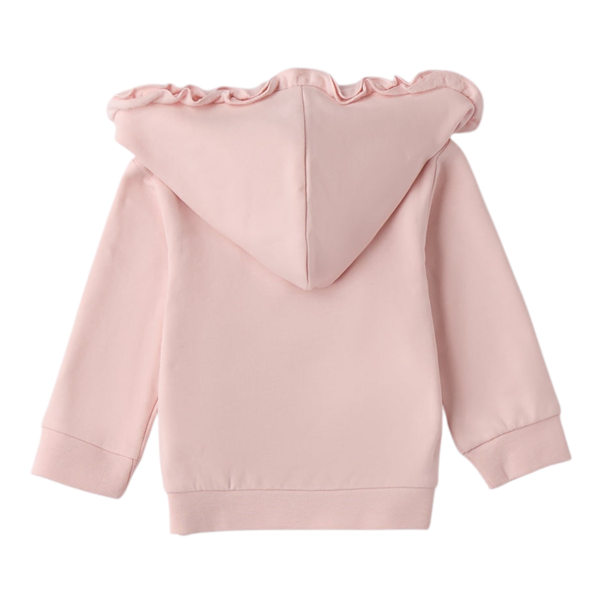 I Do Felpa tinta unita con Cappuccio E Zip Rosa per Neonata 4F077 ROSA I DO 