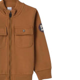 I Do Felpa tinta unita con Zip Cammello per Neonato 4F259 CAMMELLO I DO 