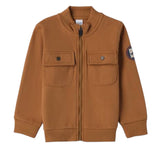 I Do Felpa tinta unita con Zip Cammello per Neonato 4F259 CAMMELLO I DO 