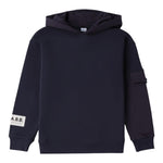 I Do Felpa tinta unita con Cappuccio Nero per Bambino 4F422 NERO I DO 