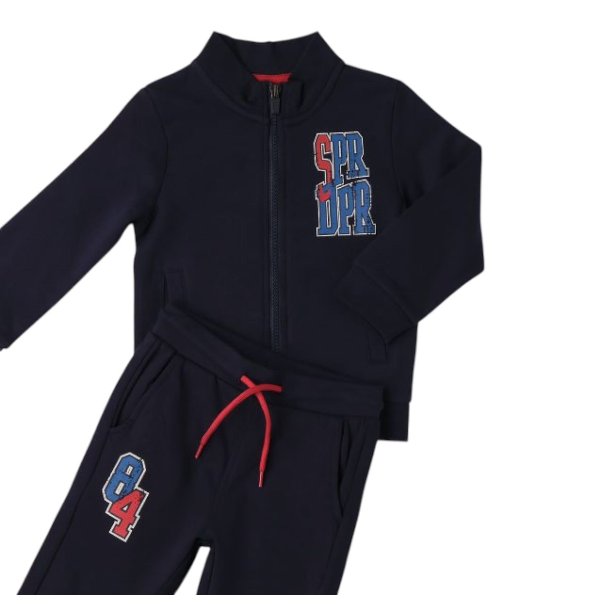 I Do Completo 2Pz Felpa-Pantalone Blu per Neonato 4F718 BLU I DO 