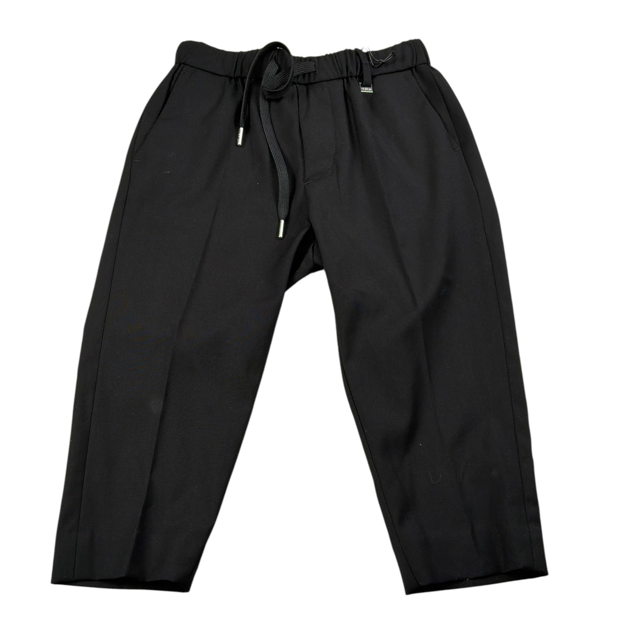 I'M Brian Pantalone tinta unita con Elastico In Vita Nero per Bambino PA3269JJ NERO I'M BRIAN 