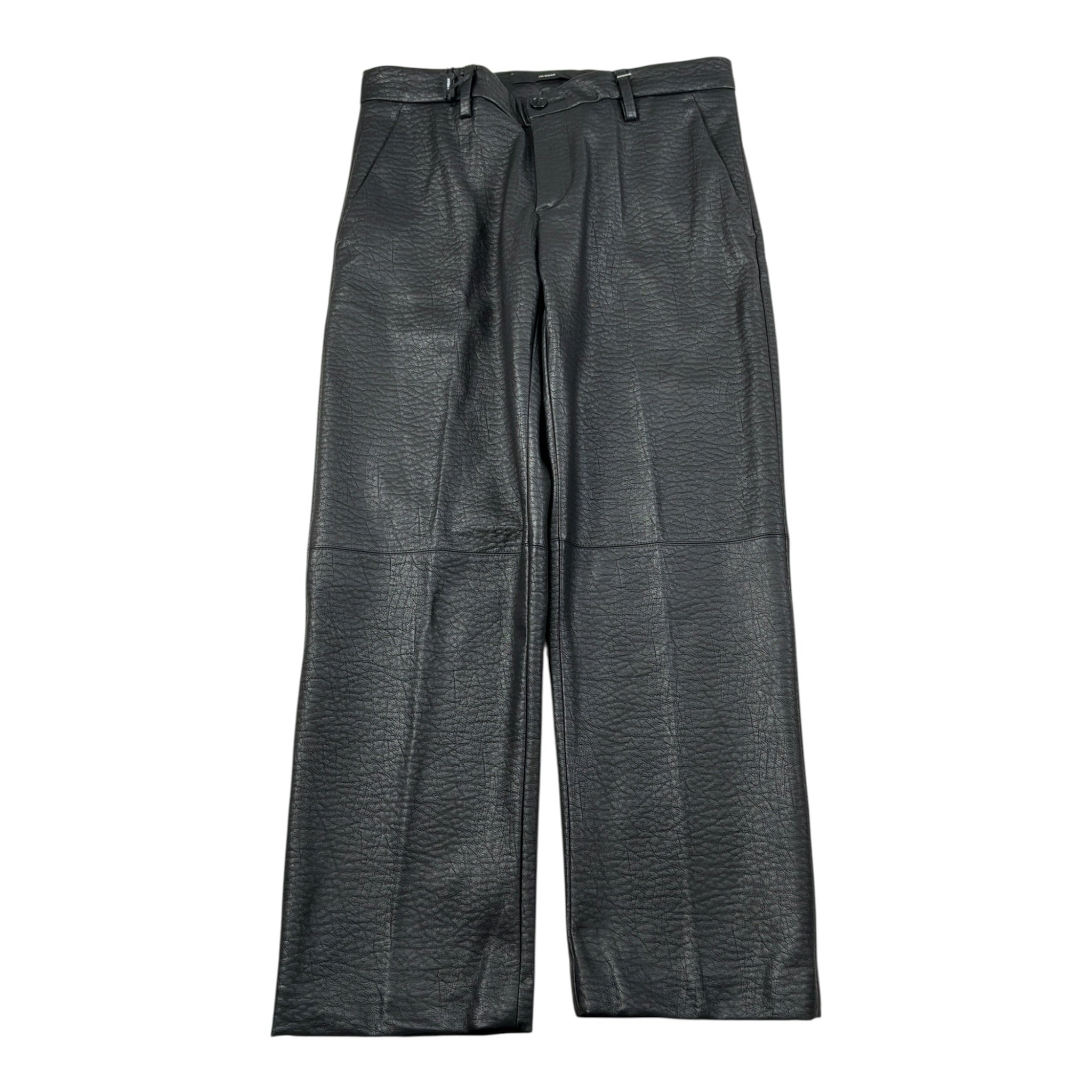 I'M Brian Pantalone In Ecopelle tinta unita Nero per Bambino PA3501J NERO I'M BRIAN 