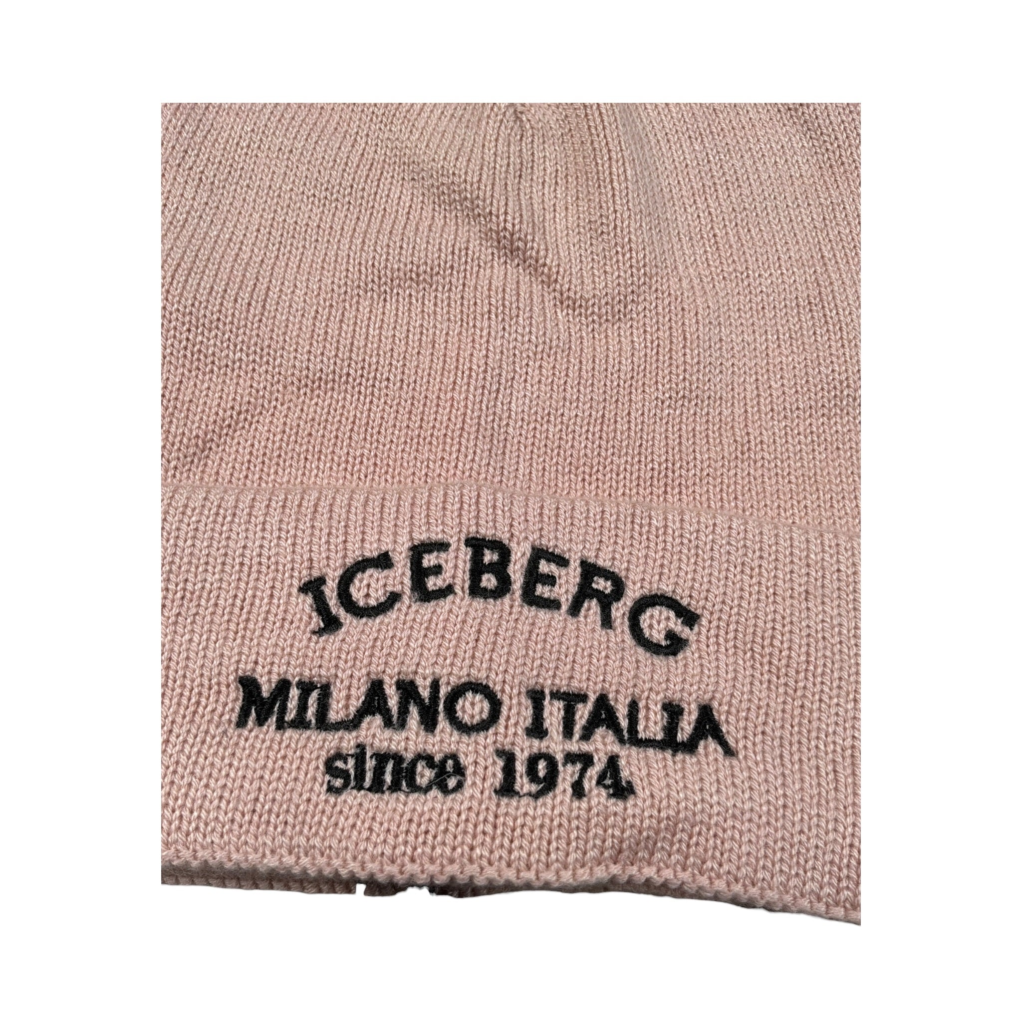 Iceberg Cappello tinta unita con Ricamo Logo Rosa per Bambina CAICE5304J ROSA ICEBERG 