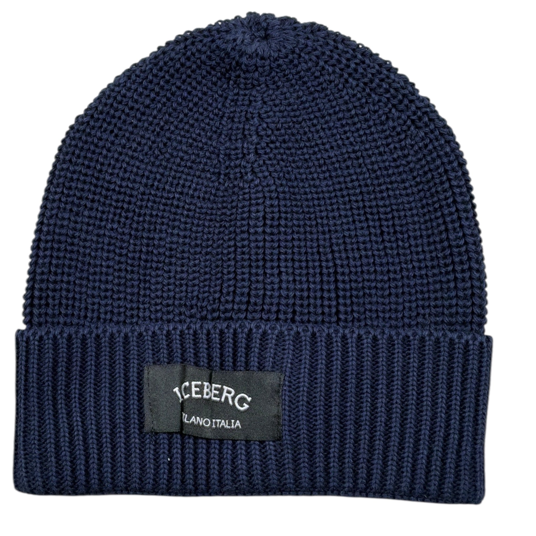 Iceberg Cappello tinta unita con Logo Blu per Bambino CAICE6301B BLU ICEBERG 