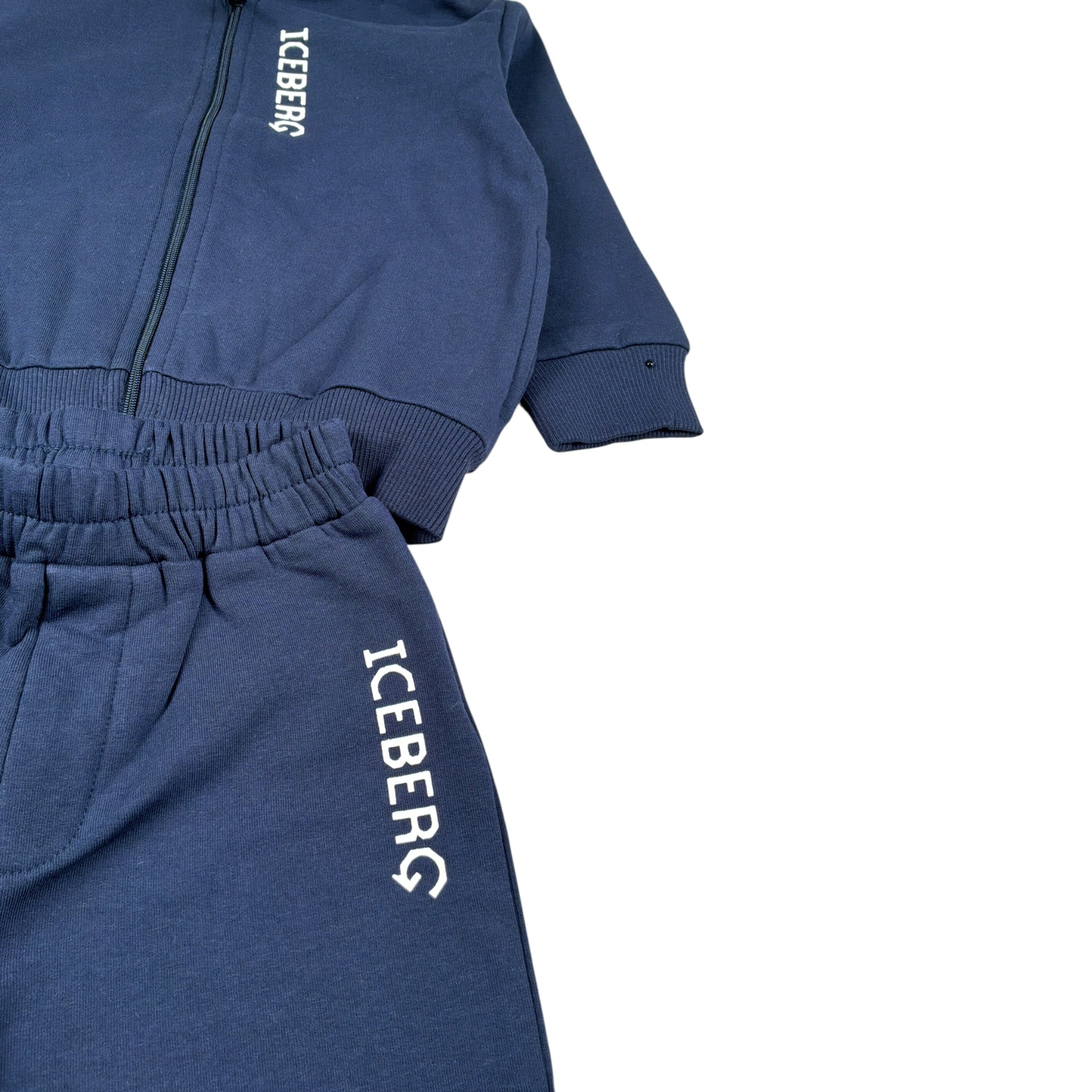 Iceberg Completo 2 Pezzi Felpa-Pantalone tinta unita Blu per Neonato CFICE6301N BLU ICEBERG 